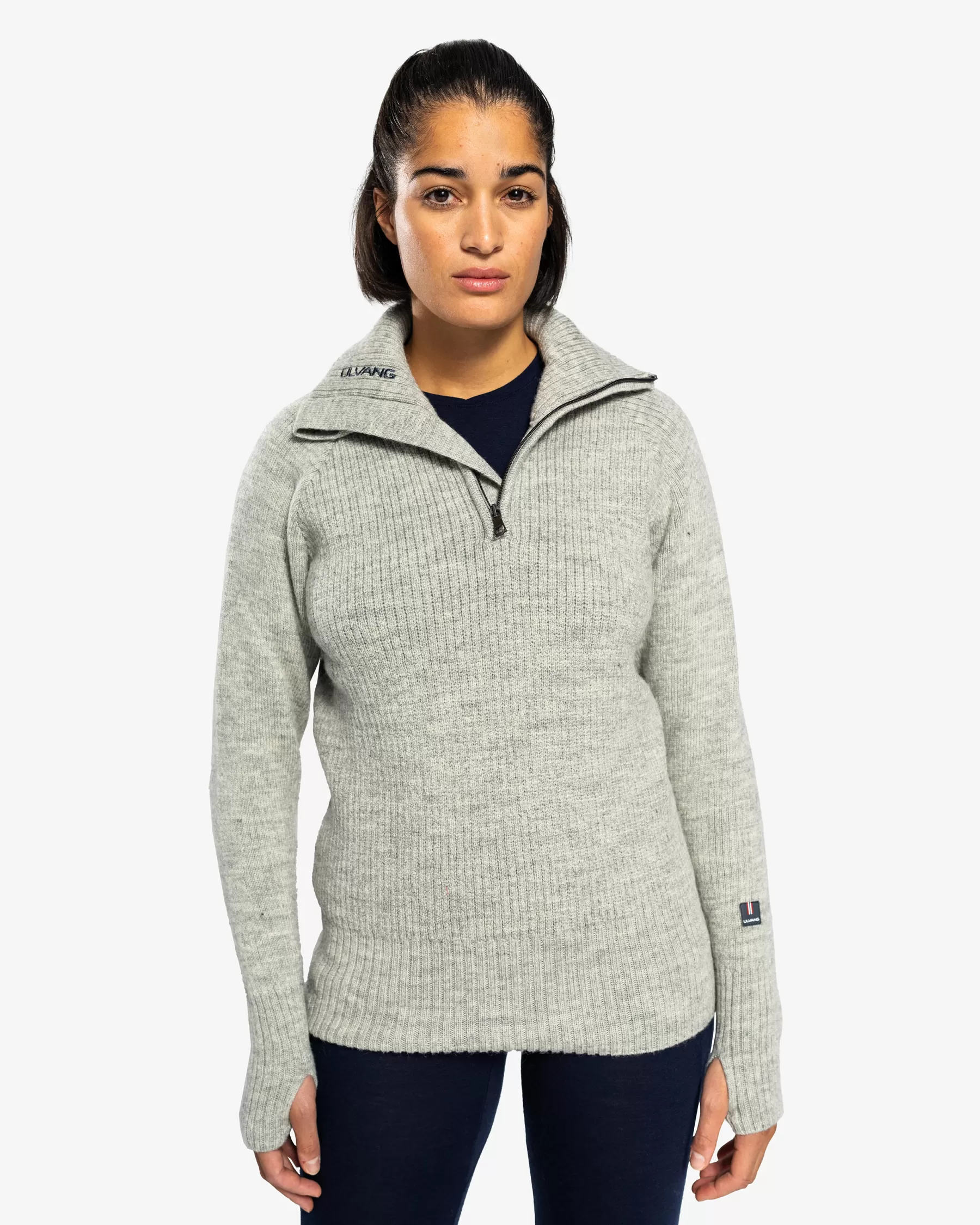 Ullstrikk*Ulvang Vegard Half Zip Genser Nature Melange