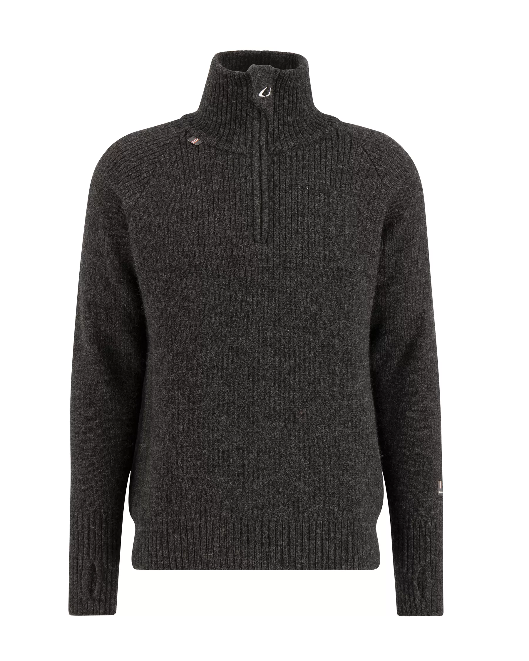 Ullstrikk*Ulvang Vegard Half Zip Genser Charcoal Melange